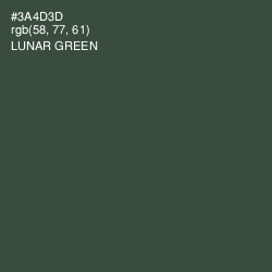#3A4D3D - Lunar Green Color Image